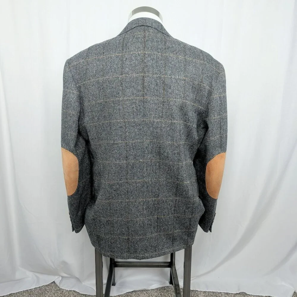 Vintage Evan Picone Gray Tweed Blazer 41R Medium Sportscoat